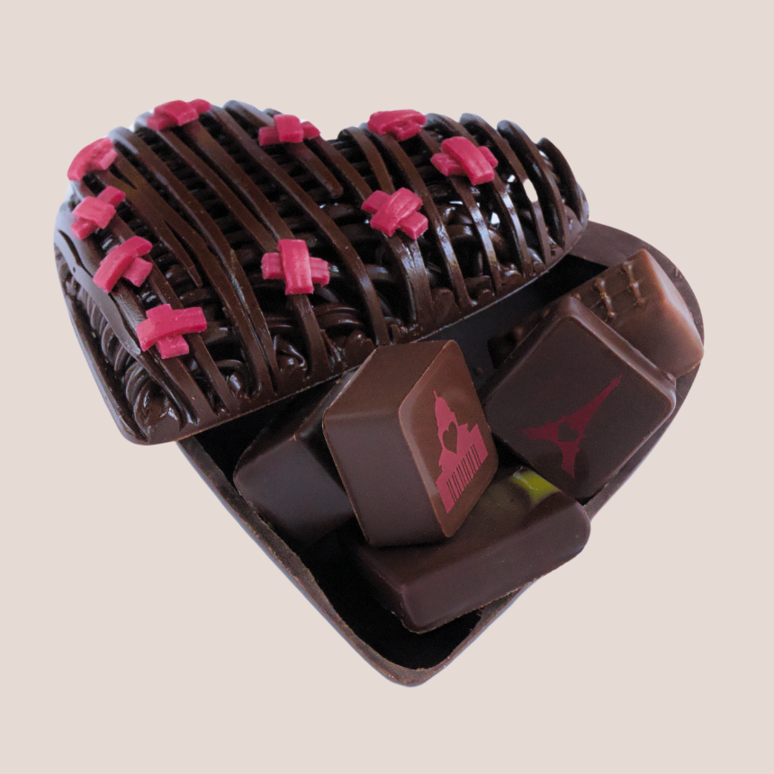 coeur chocolat saint valentin moulage chocolat